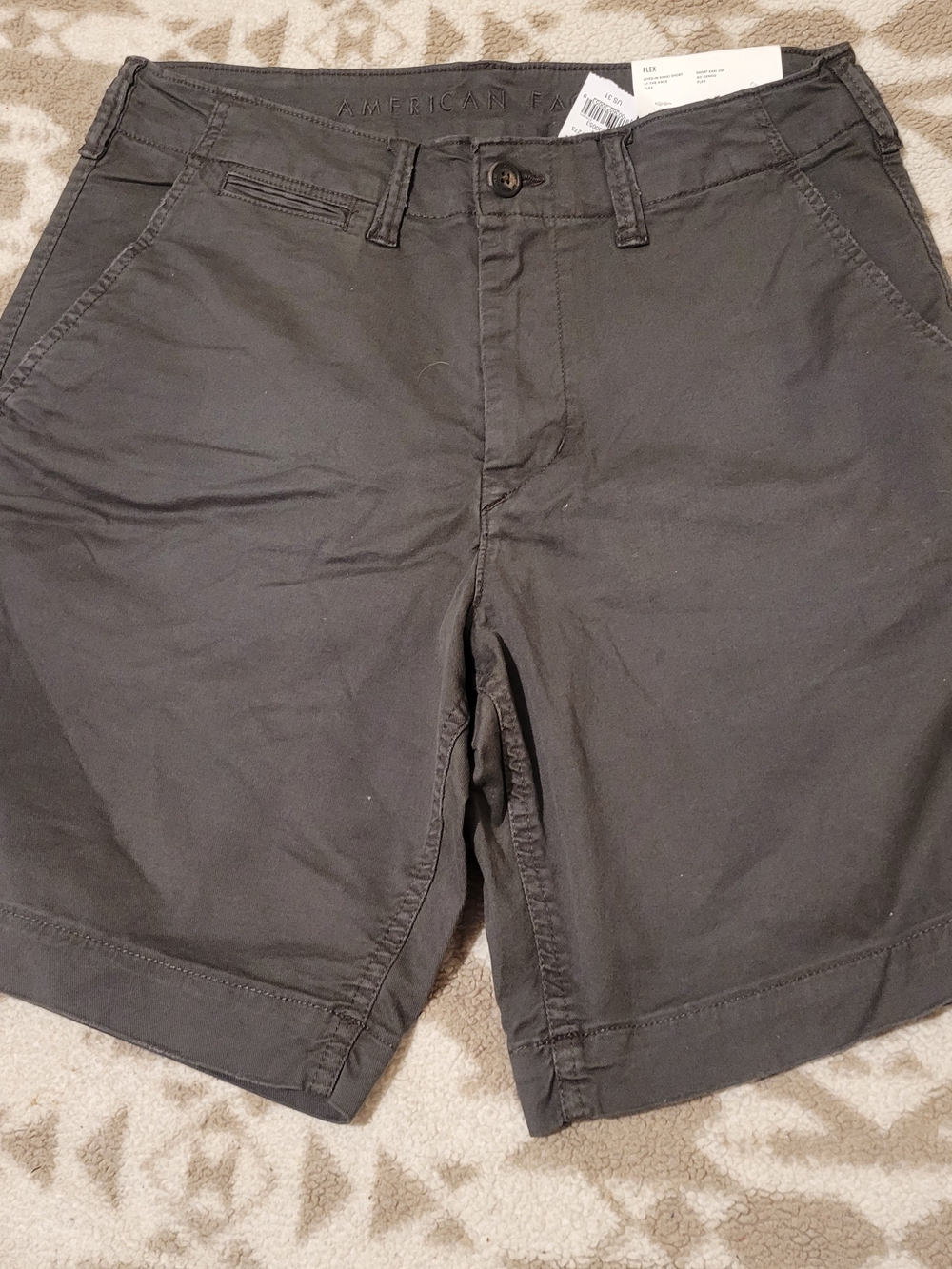 American Eagle Outfitters Men’s Charcoal Gray Flat Front Shorts